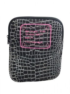 Marc by Marc Jacobs Faux Croc iPad Tablet Case Black Zip Cover – Stylish Tech